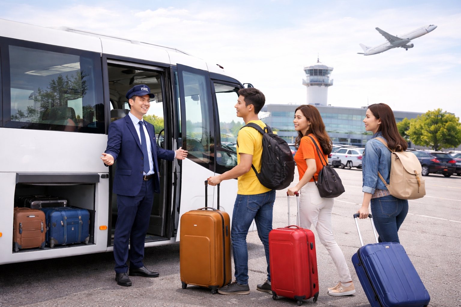 Professional valet driver receiving car keys at airport terminal